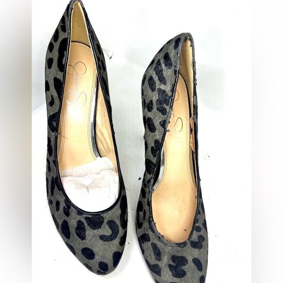 JESSICA SIMPSON💥NWOT💥Animal Print Real Hair Calf Heels Shoes Size 9.5 - Picture 7 of 8